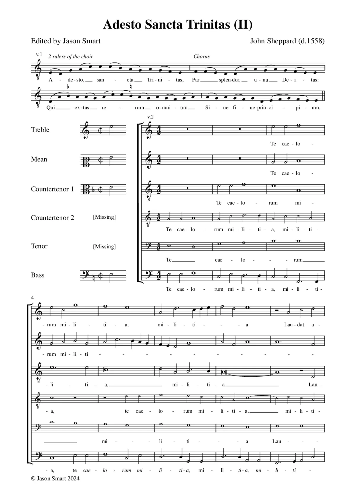 Adesto Sancta Trinitas (2nd setting) - Page 1