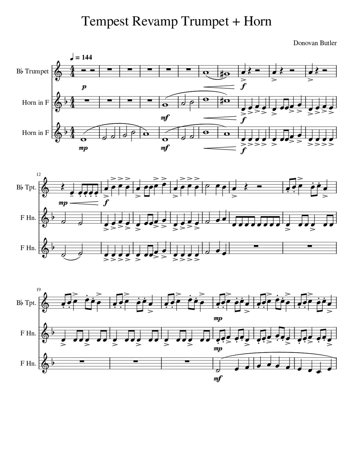 Tempest Revamp Trumpet + Horn - Page 1