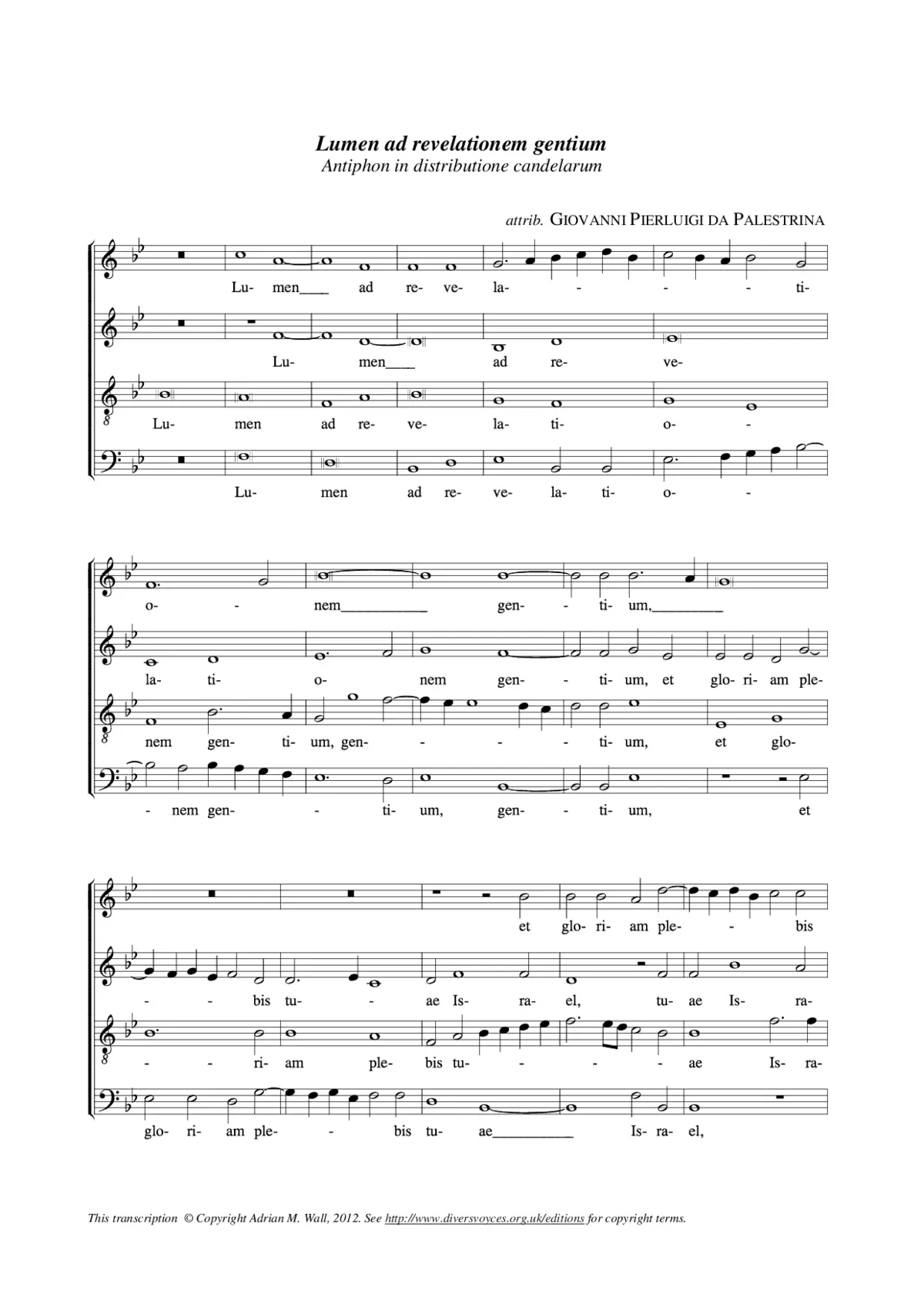 Lumen ad revelationem gentium - Page 1