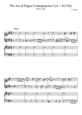 Die Kunst der Fuge BWV 1080