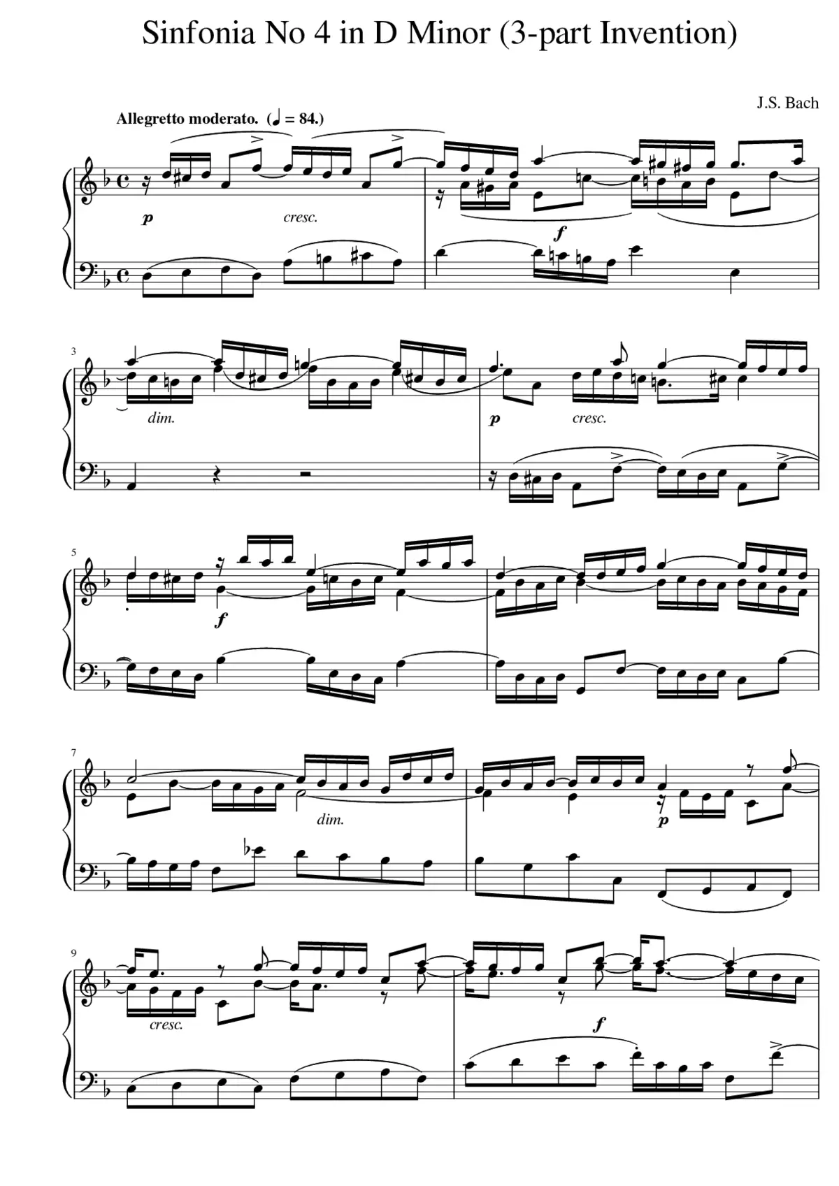 Invention in C major BWV 772 - Page 1