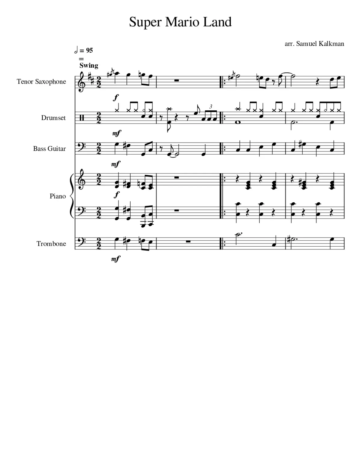 super mario - land overworld theme - Page 1