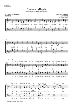 O salutaris Hostia 'Wir danken dir, Herr, Jesu Christ'
