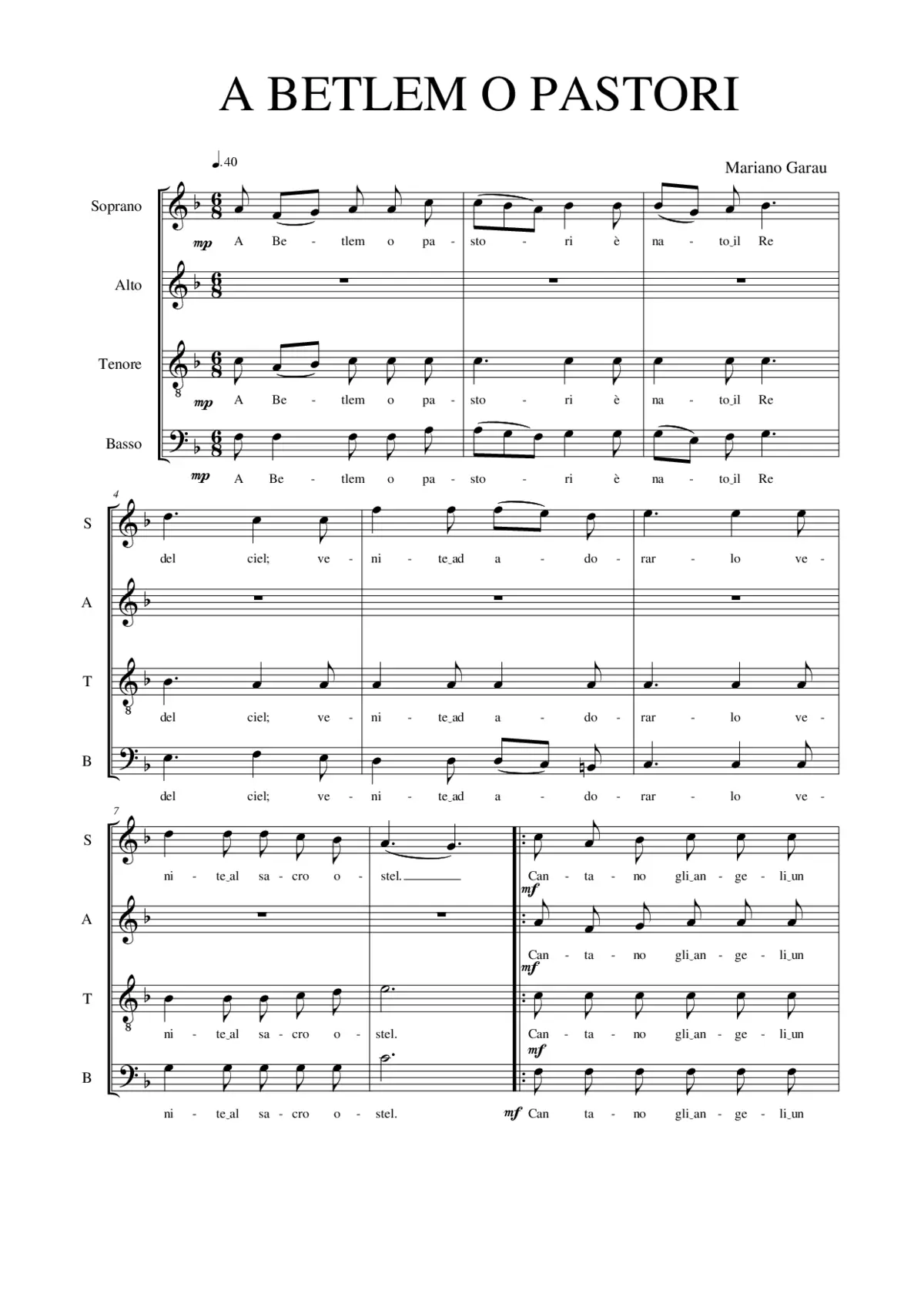 A Betlem o pastori - Page 1