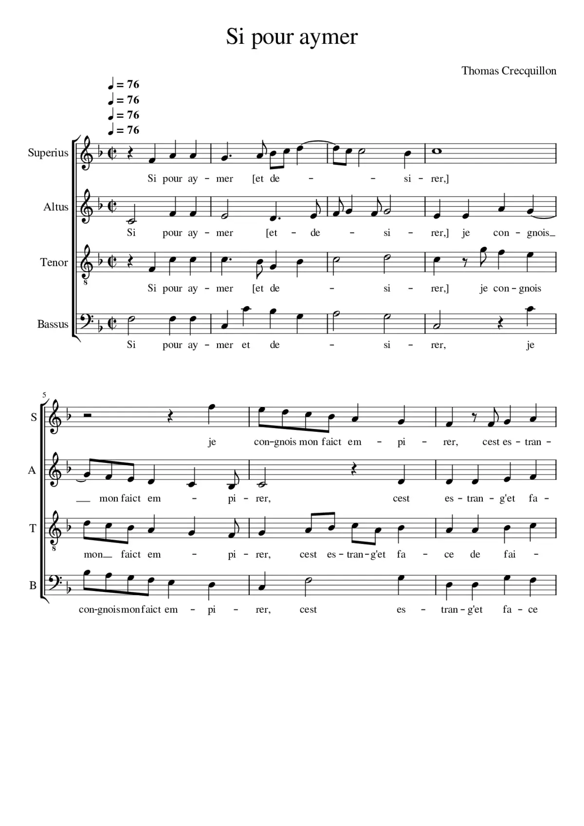 Si pour aymer - Page 1