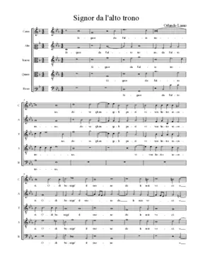 Signor da l'alto trono