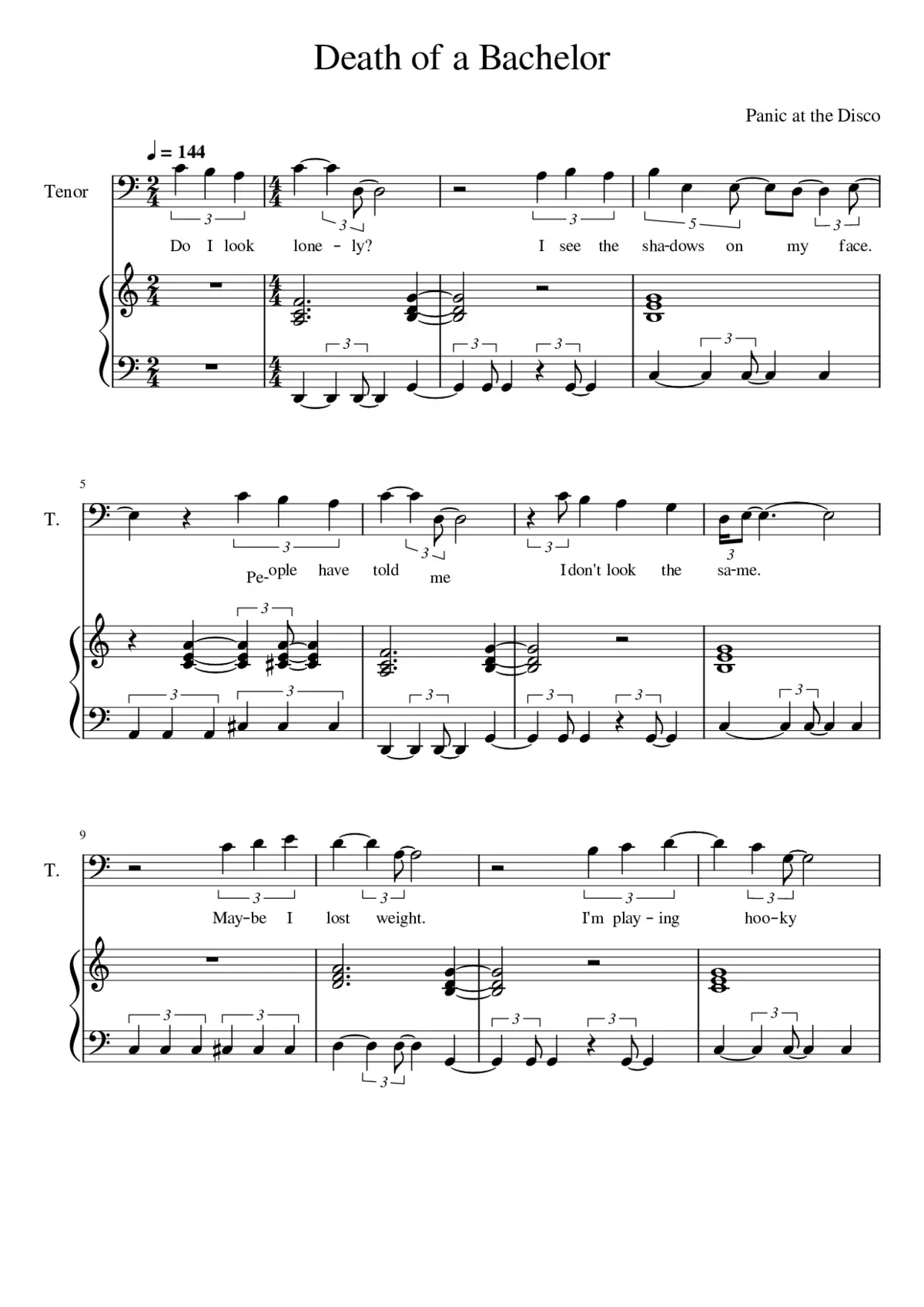 death of a bachelor - Page 1