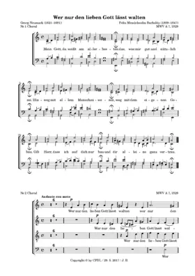 Wer nur den lieben Gott lässt walten, MWV A 7
