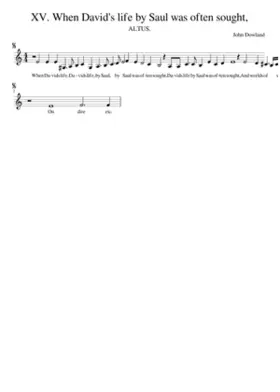 XV. When David's life by Saul was often sought