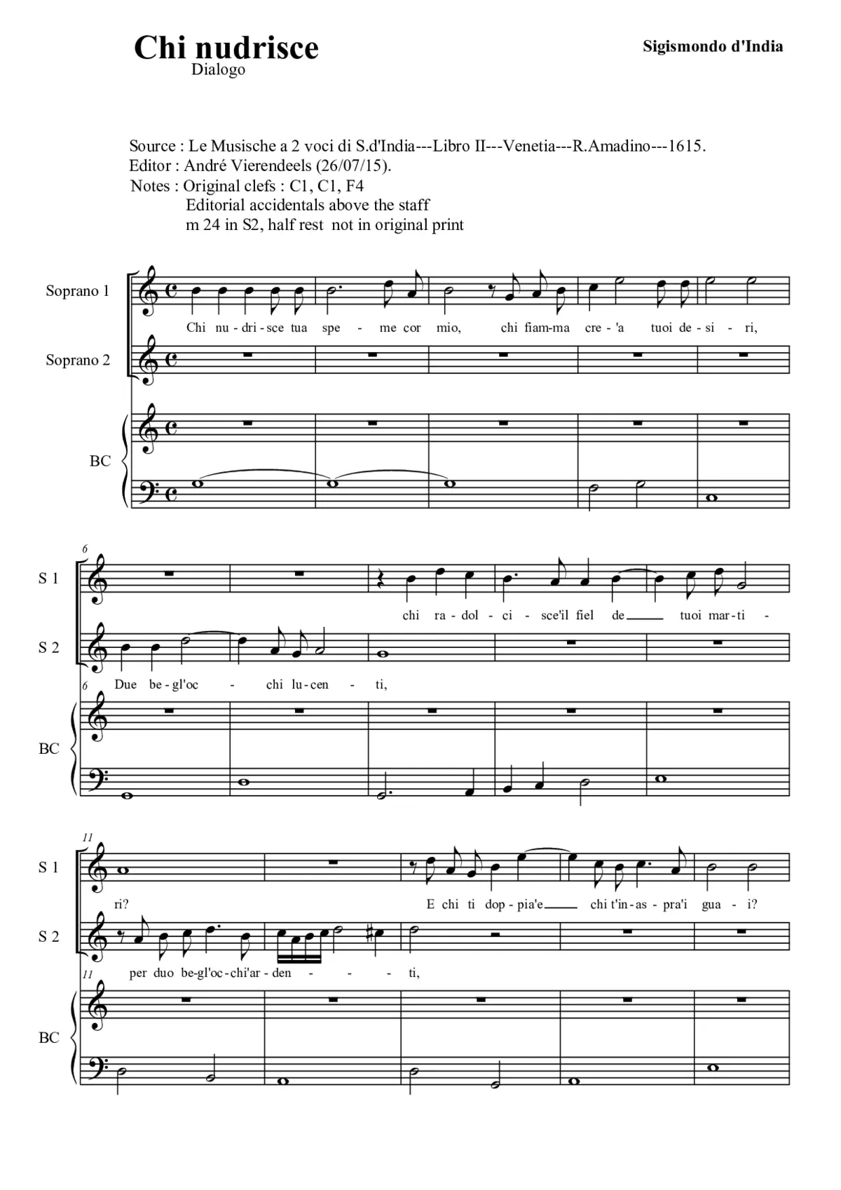 Chi nudrisce tua speme - Page 1