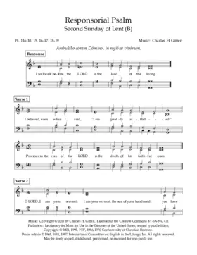 Psalm 116 for Lent 2-B