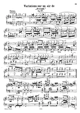 Variations on "À peine au sortir"