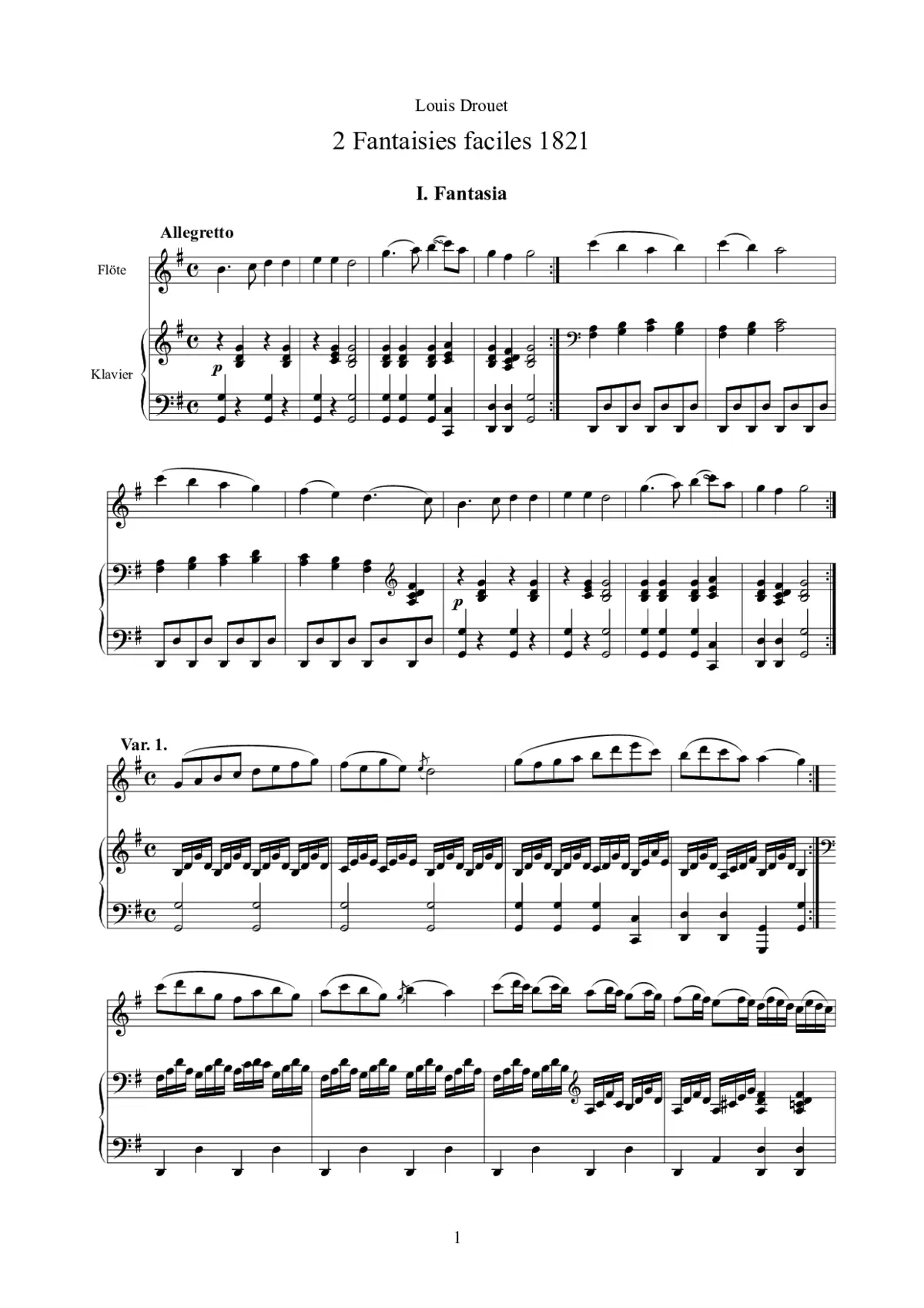 2 Fantaisies faciles - Page 1