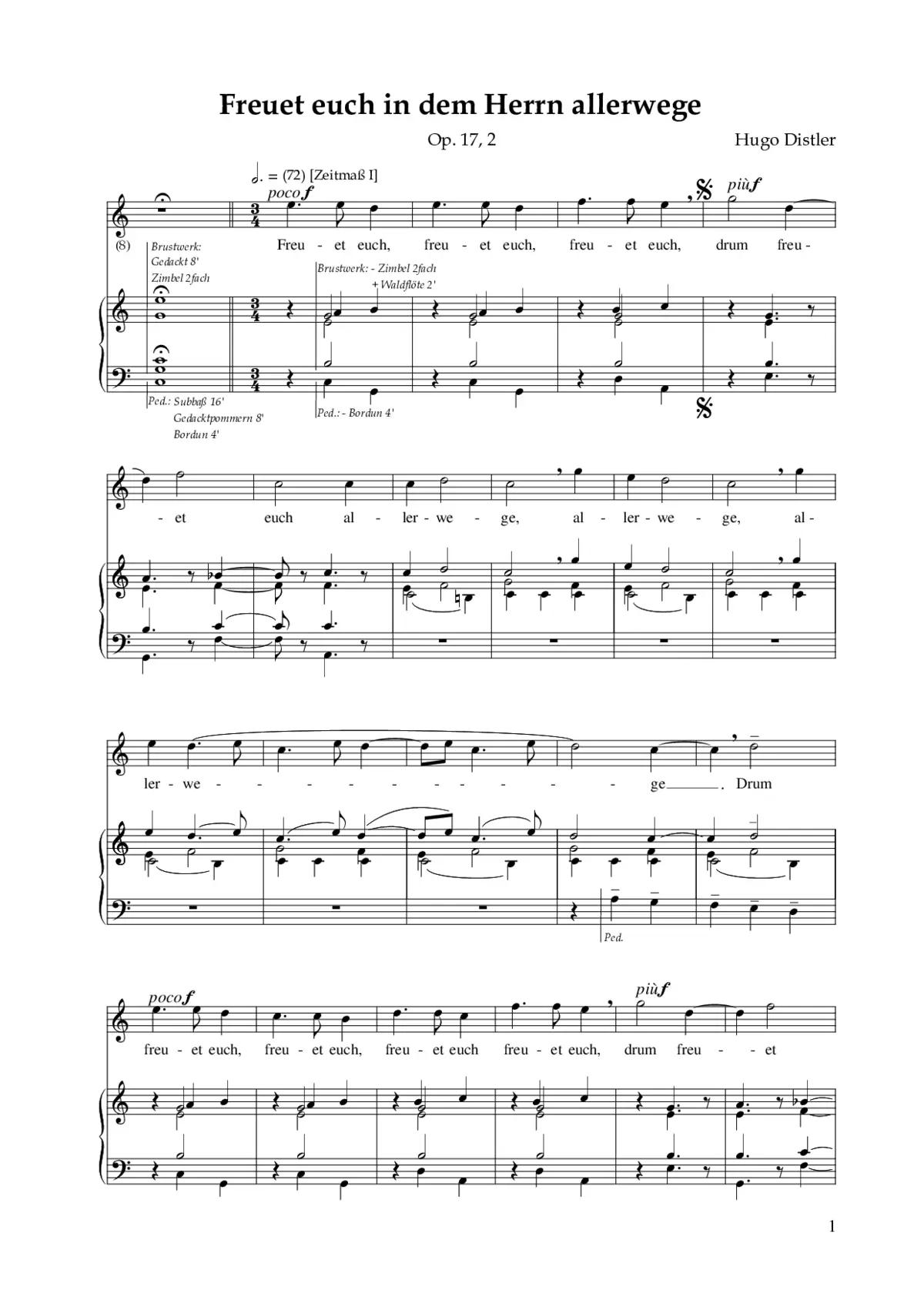 Freuet euch in dem Herrn allerwege - Page 1
