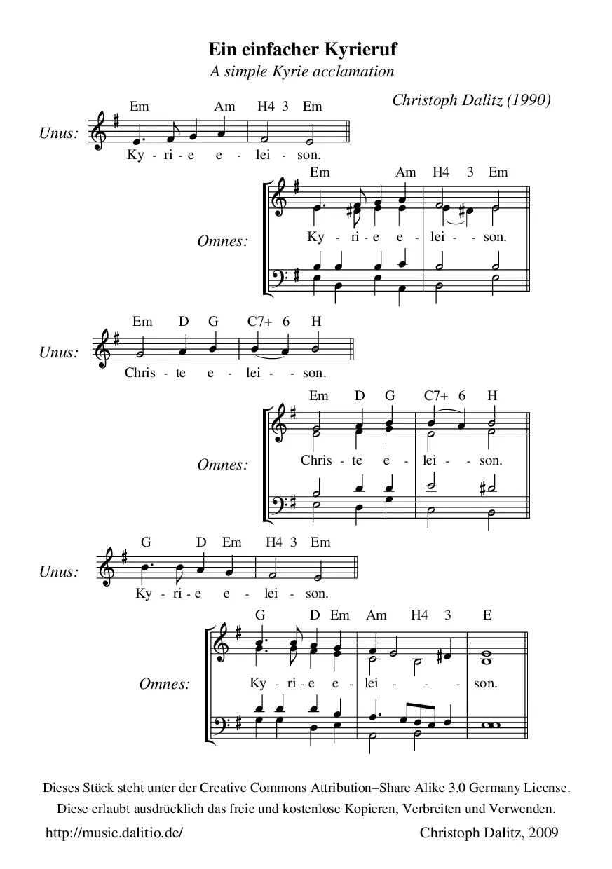 A simple Kyrie acclamation - Page 1