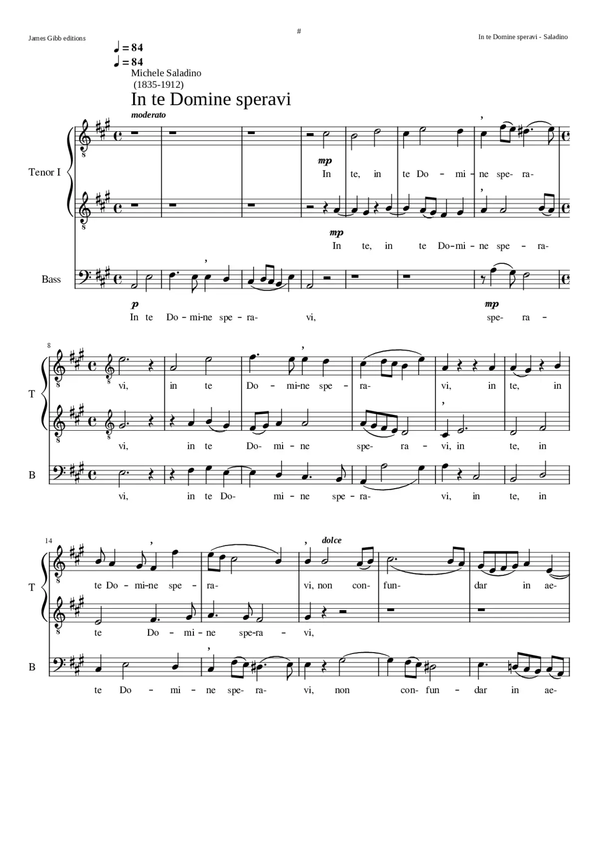 In te Domine speravi - Page 1