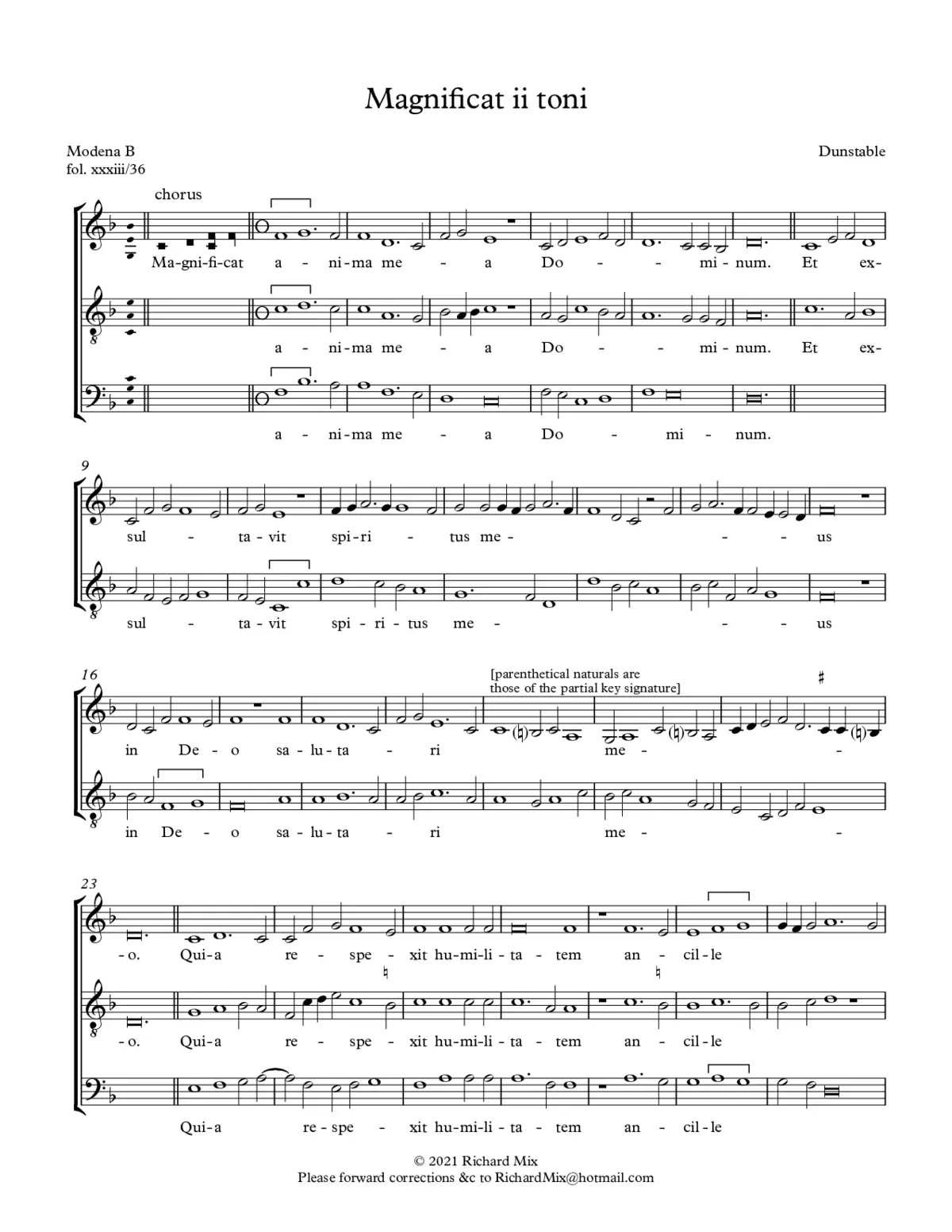 Magnificat ii toni - Page 1