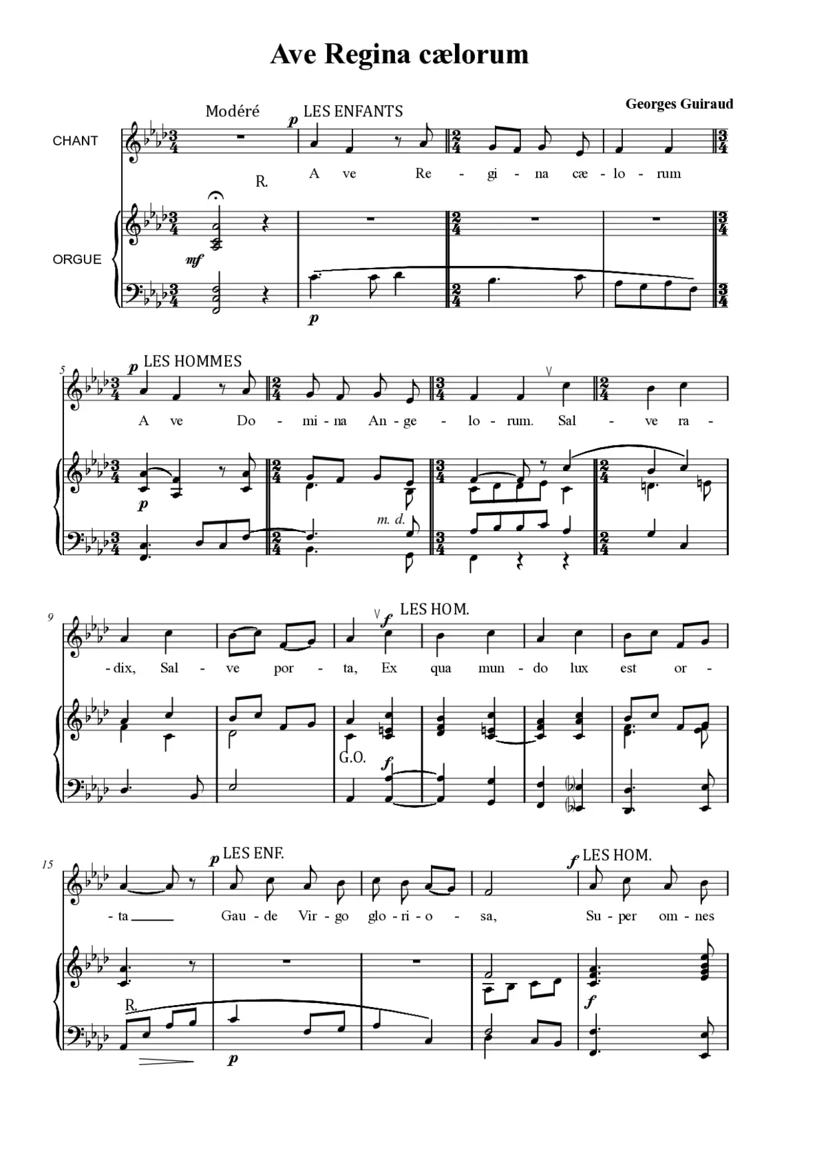Ave Regina caelorum - Page 1