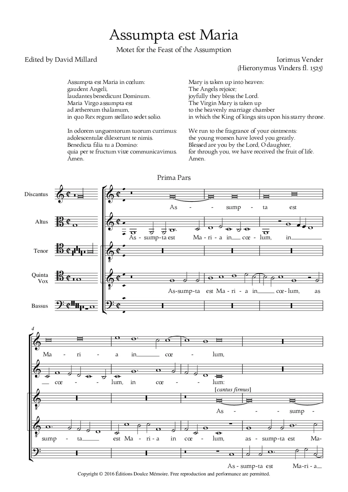 Assumpta est Maria - Page 1