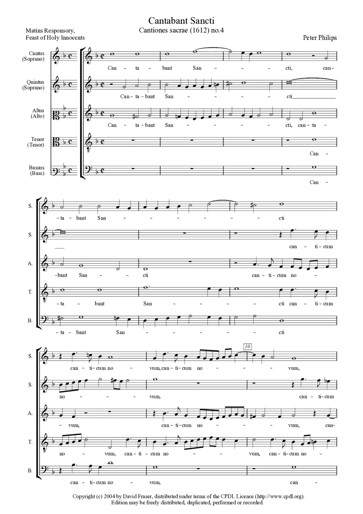 Cantabant Sancti - Page 1