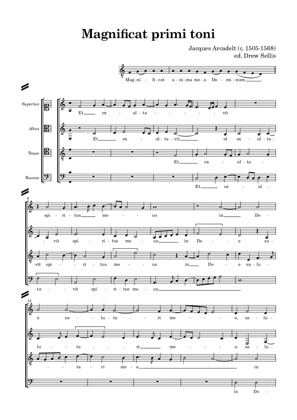 Magnificat primi toni - Page 1