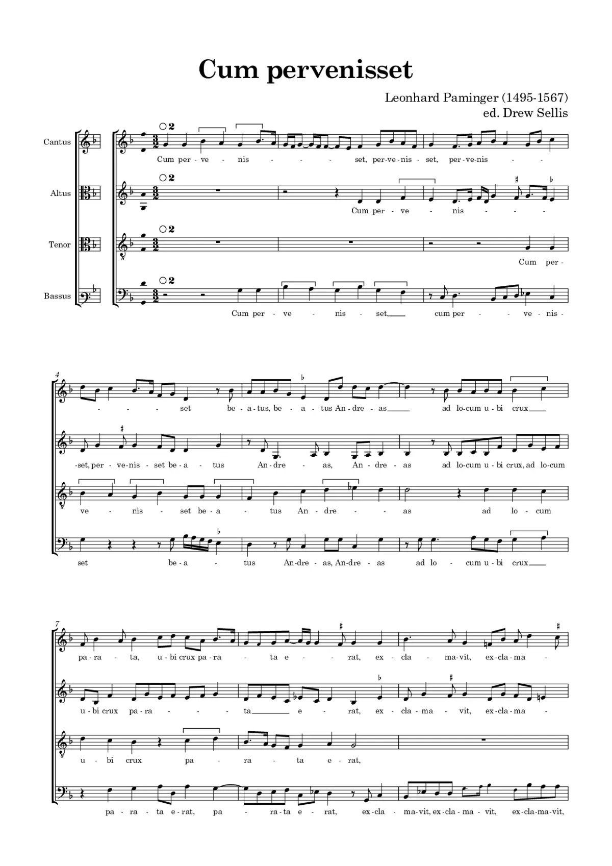 Cum pervenisset - Page 1