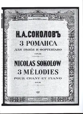 3 Mélodies pour chant et piano