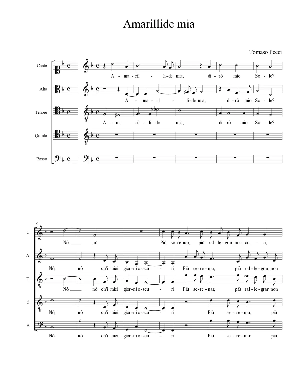Amarillide mia - Page 1