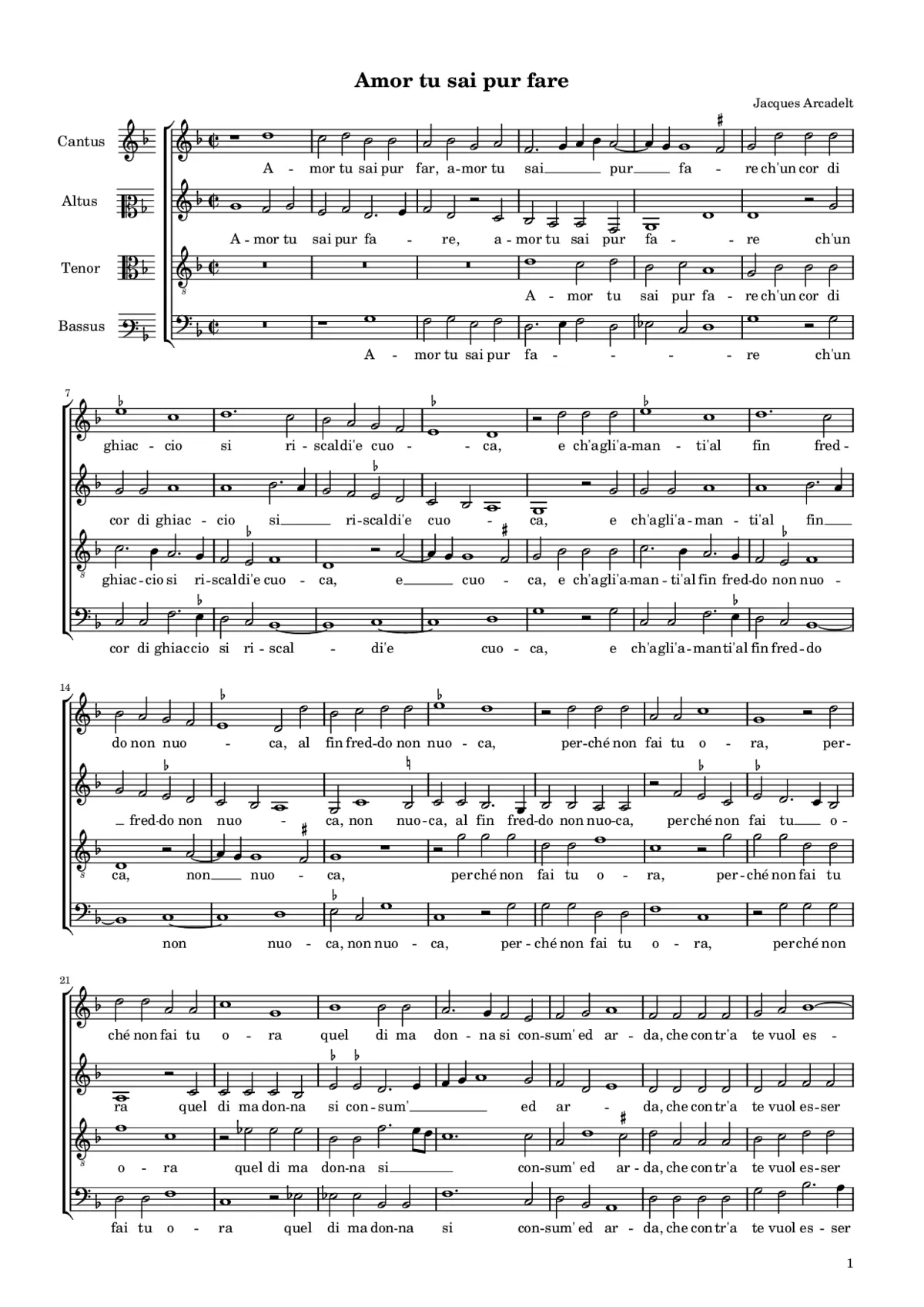 Amor tu sai pur fare - Page 1