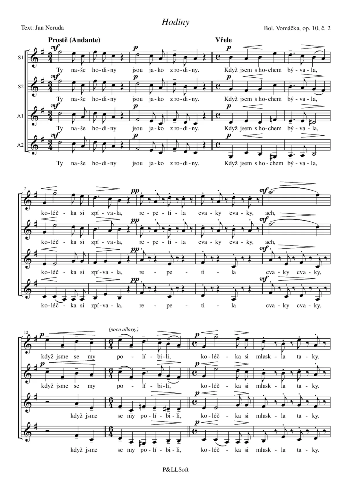 Hodiny, op. 10/2 - Page 1