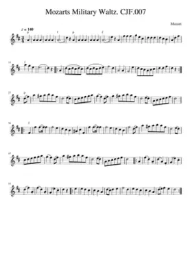 Mozarts Military Waltz. CJF.007