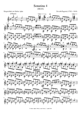 Guitar Sonatina in C major