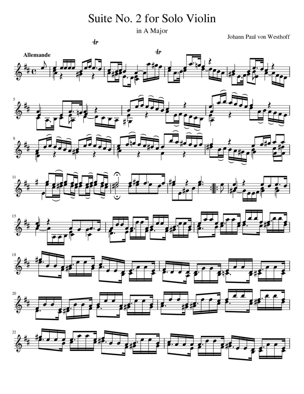 6 Suites for Solo Violin - Page 1