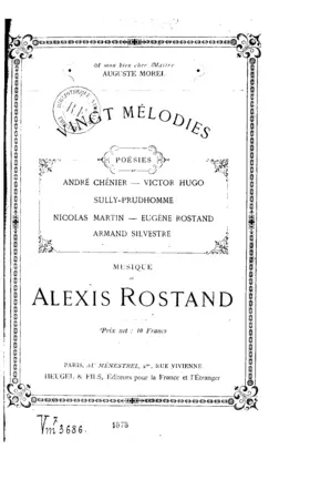 Vingt mélodies pour chant et piano