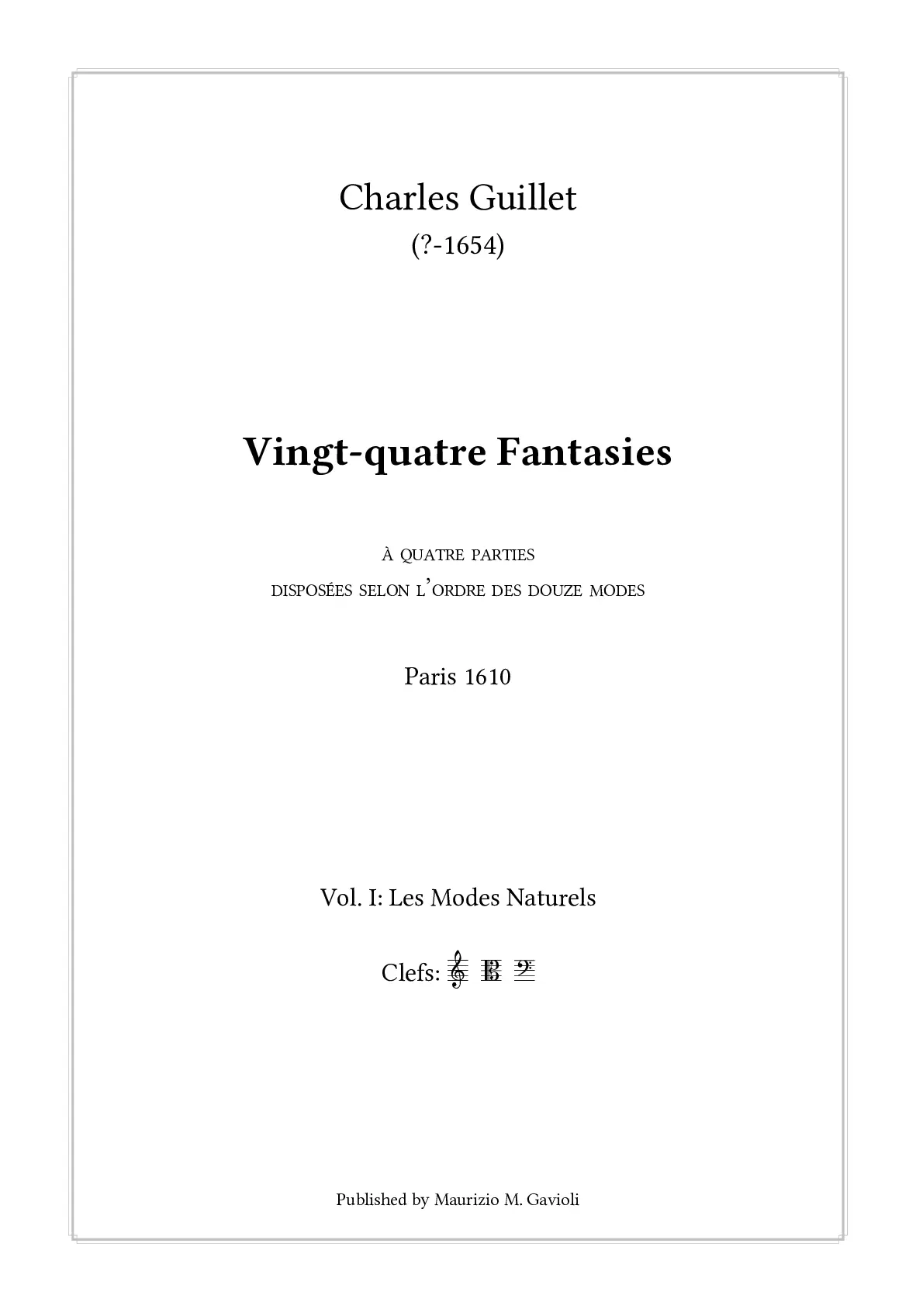 24 Fantasies à quatre parties - Page 1