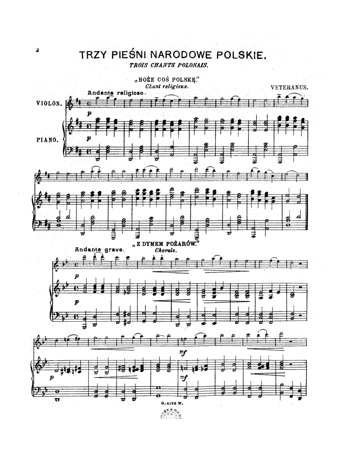 3 Chants polonais - Page 1