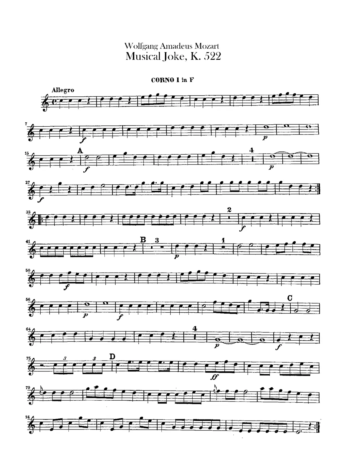 Ein musikalischer Spaß - Page 1