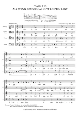 Als zy zyn getogen al vuyt Egipten lant - ps. 113