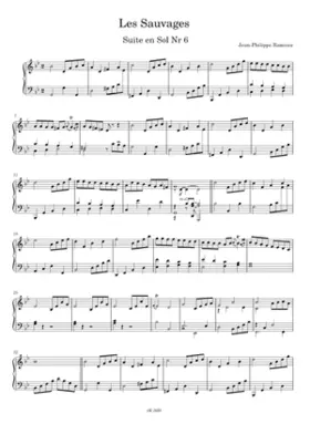 les sauvages nouvelles suites de pieces de clavecin