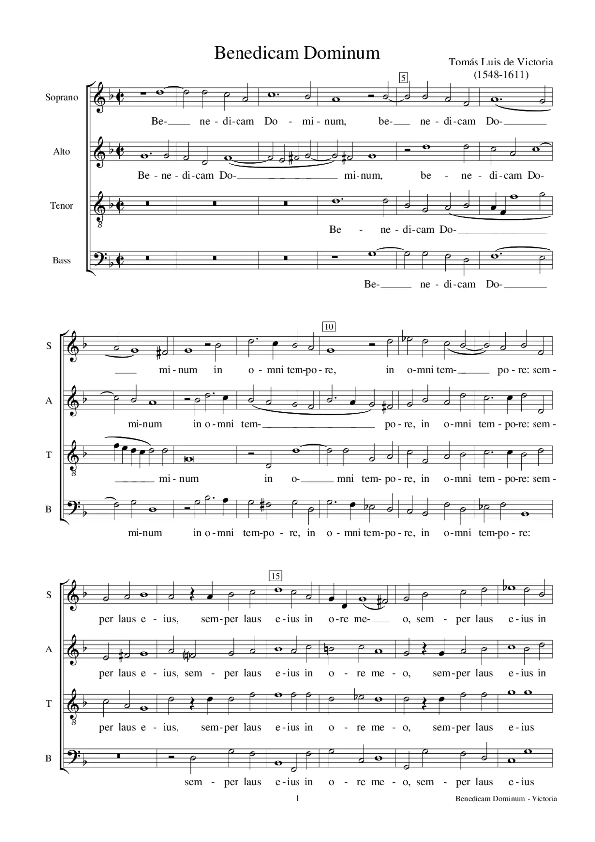 Benedicam Dominum - Page 1