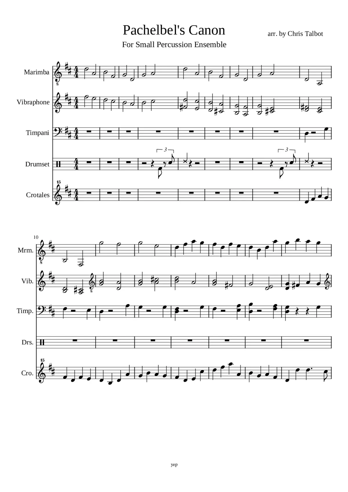 Canon and Gigue in D major P.37 - Page 1