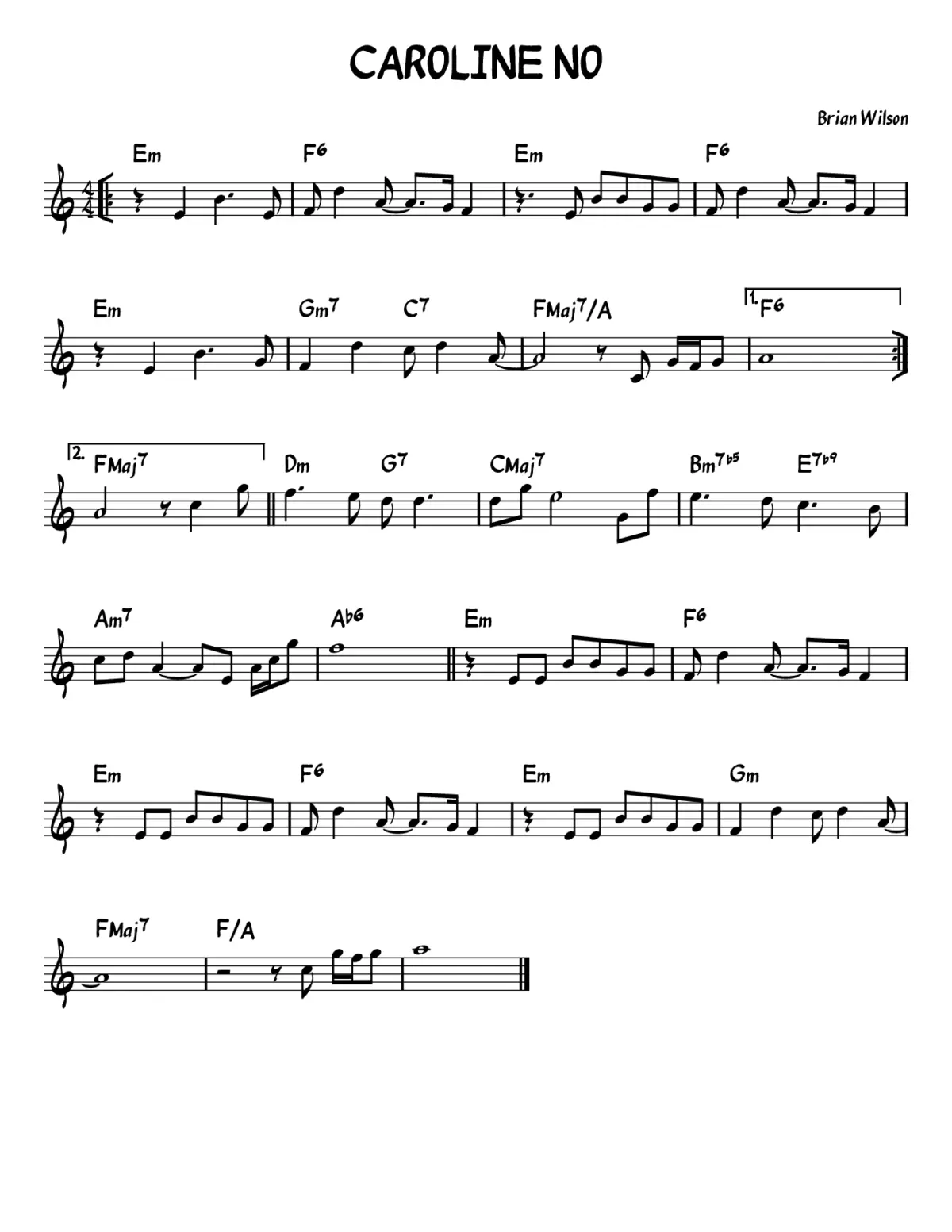 Caroline No - Page 1