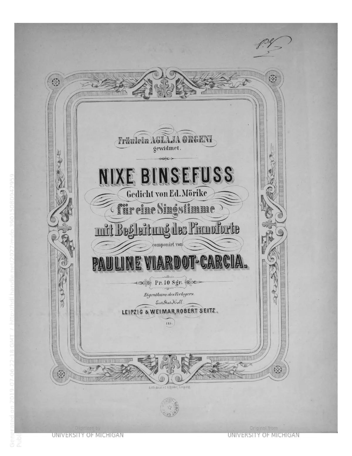 3 Lieder after Eduard Mörike - Page 1