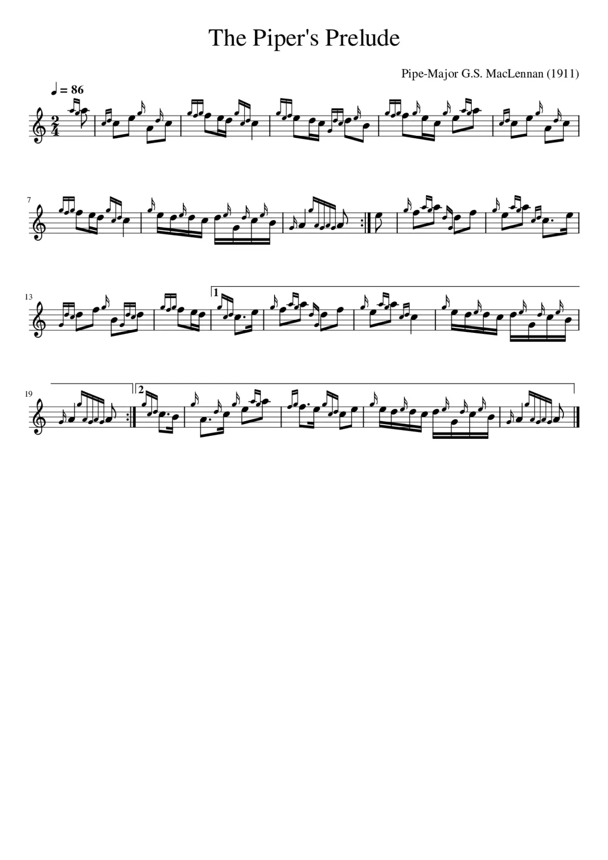 The Piper's Prelude - Page 1