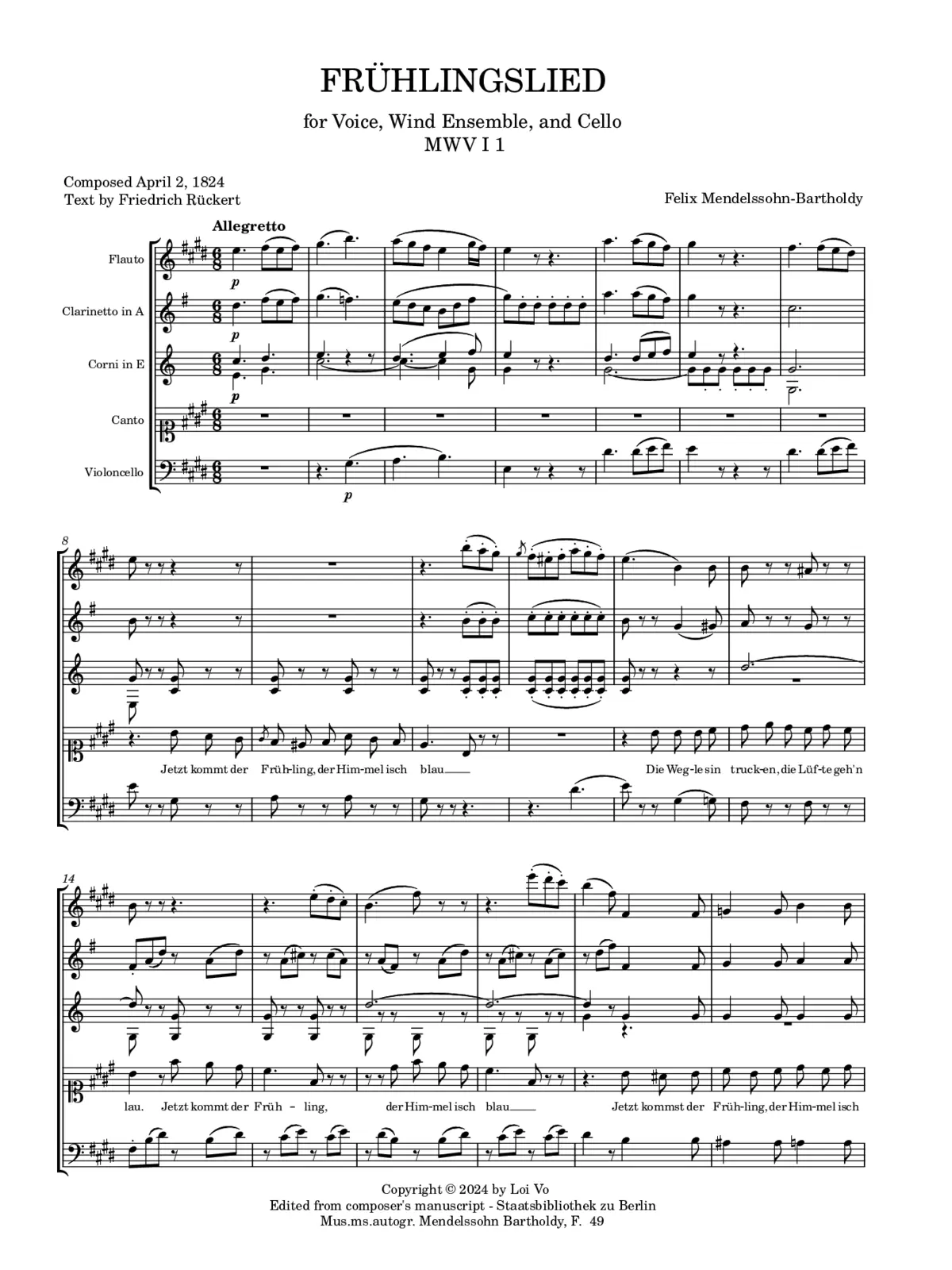 Frühlingslied - Page 1