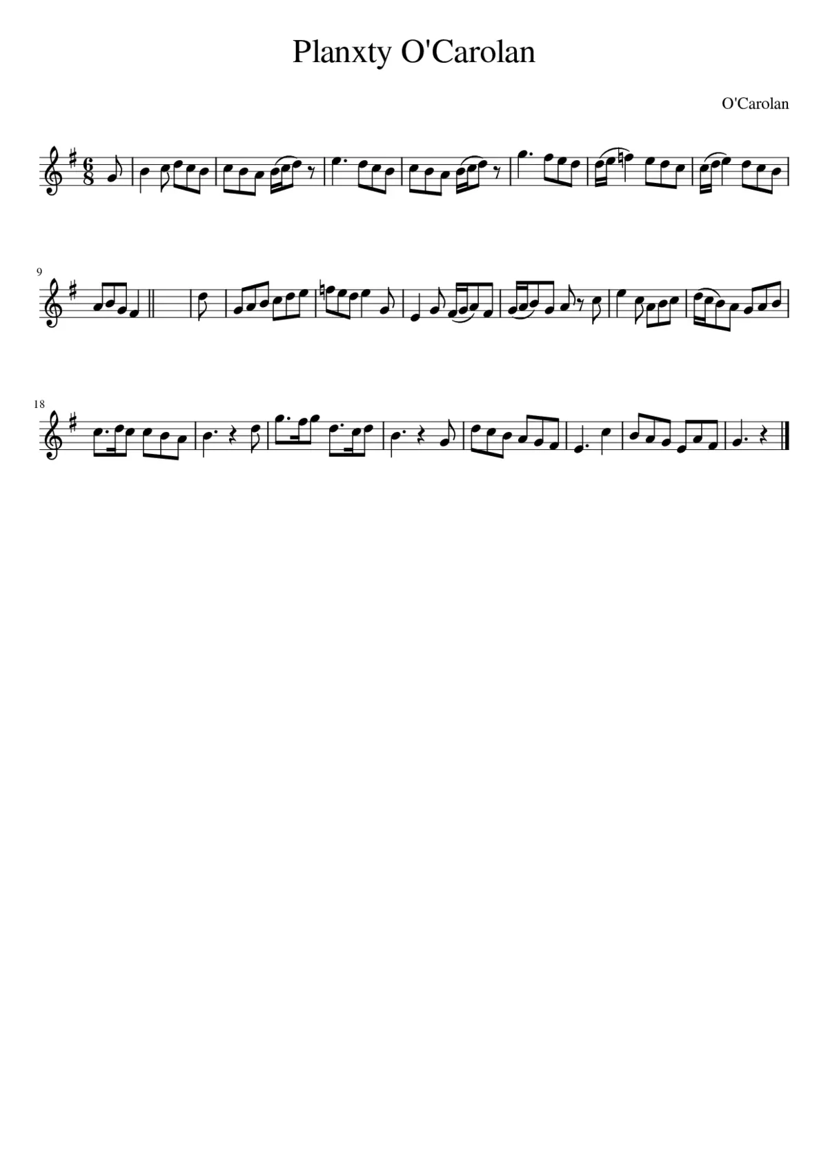 Planxty O'Carolan - Page 1
