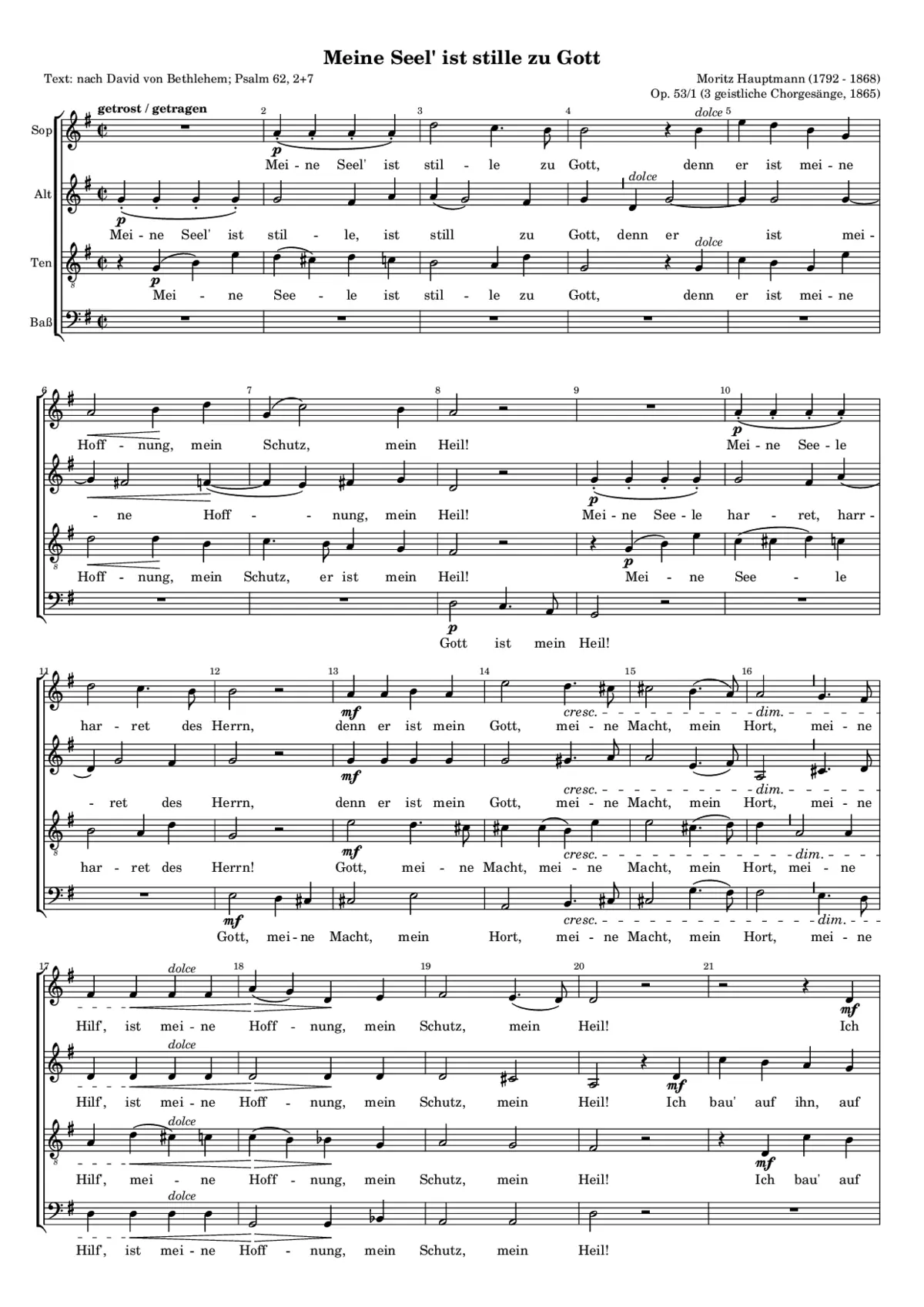 3 Geistliche Chorgesänge, Op.53 - Page 1