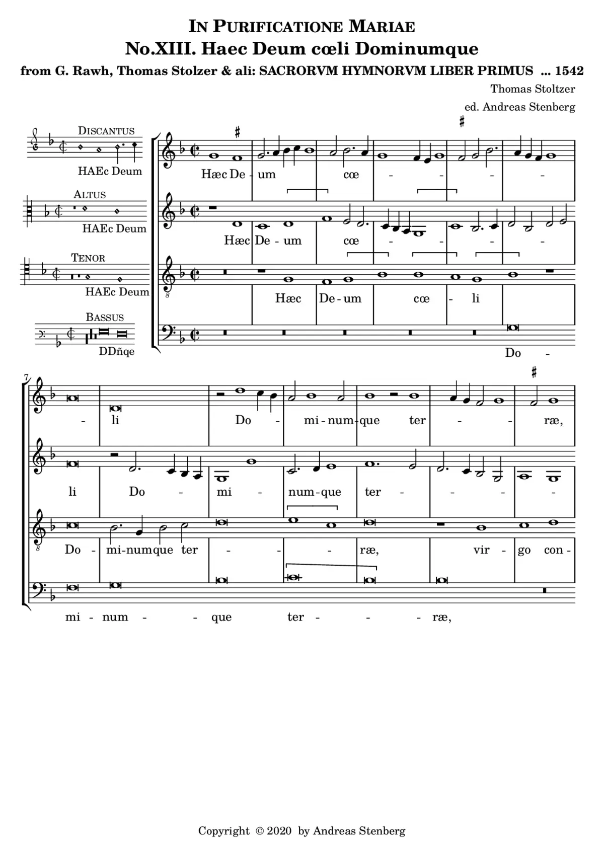 Haec Deum cœli Dominumque - Page 1
