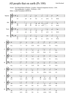 All people that on earth do dwell (1592)