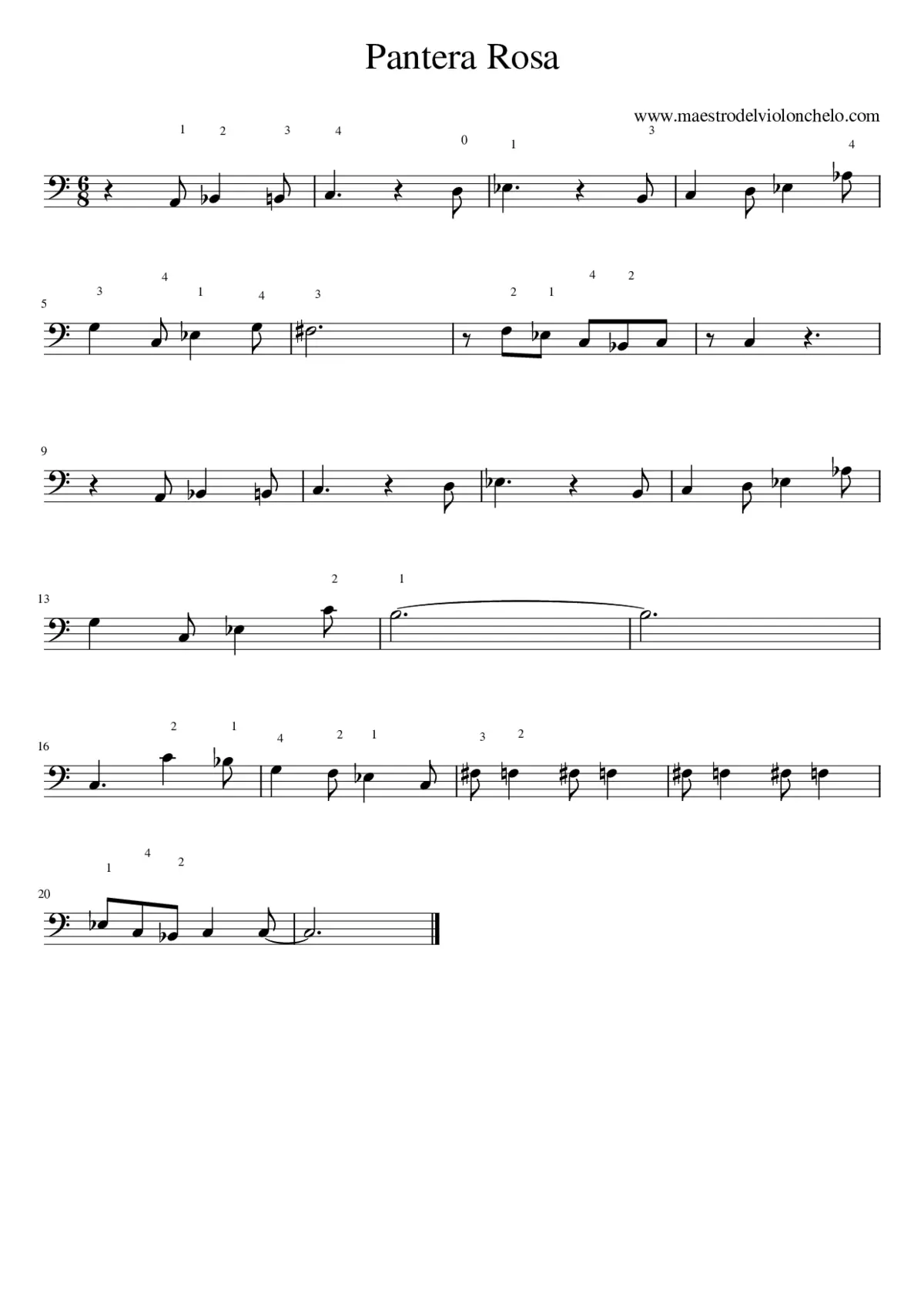 pink pantera - main theme - Page 1